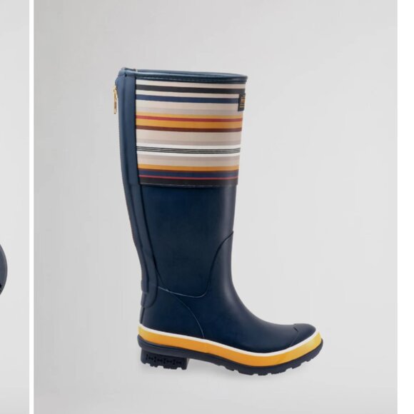 NEW PENDLETON Bridger Striped Tall Rain Boots FOR women in navy 7254j2 - Picture 4 of 14